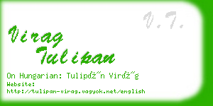 virag tulipan business card